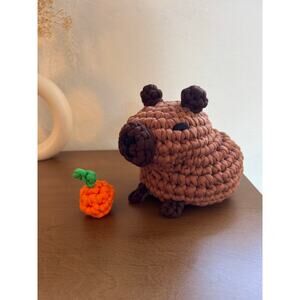 *Pre-Made Plushie* Woobles Extra Squeezy Hugh the Capybara & Tiny Yuzu